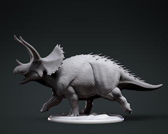 Triceratops Walking - UNPAINTED - Clynche Art