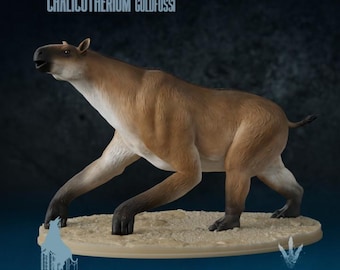 Chalicotherium goldfussia : Alarm call  - UNPAINTED 3D Figurine - Miniature Museum