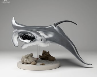 Reef Manta Ray 1  - UNPAINTED - Animal Den Miniatures