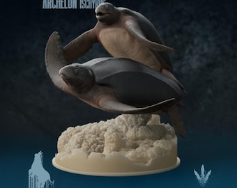 Archelon ischyros : Swimming Giants - UNPAINTED 3D Resin Figures - Miniature Museum
