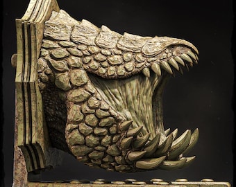 Tremmaw (Head Trophy) - UNPAINTED 3D Resin Figure - Evox Arts