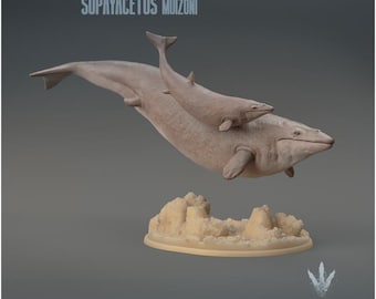 Supayacetus muizoni : Family - UNPAINTED 3D Resin Print - Miniature Museum