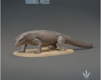 Varanus priscus : Megalania - UNPAINTED 3D Resin Figure - Miniature Museum