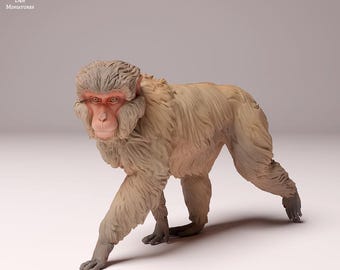 Japanese Macaque - UNPAINTED - Animal Den Miniatures