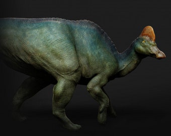 Corythosaurus Walking - UNPAINTED - Dino and Dog Miniatures