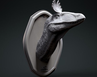 Cryolophosaurus Hunting Trophy - UNPAINTED - Clynche Art