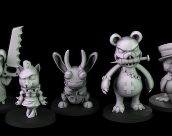 Little Bad Doctors  - UNPAINTED 3D Resin Figure - Crosslances