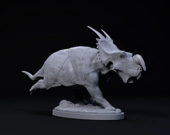 Einiosaurus Running - UNPAINTED - Dino and Dog Miniatures