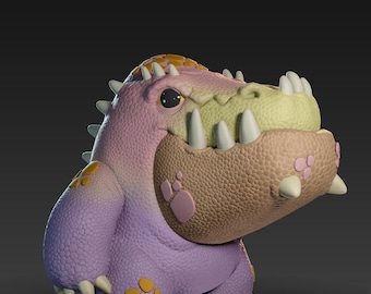 Pebbles - Jawsaurus - UNPAINTED 3D Resin Figure - Doreki Studio