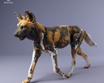 African Wild Dog - UNPAINTED - Animal Den Miniatures