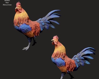 Roosters - UNPAINTED - Animal Den Miniatures