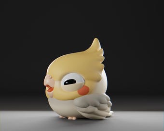 Cockatii - UNPAINTED - Grumpii Art Toy