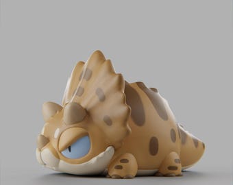 Meowceratops - UNPAINTED 3D Resin Figure - Grumpii Art Toy