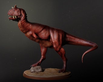 Carnotaurus Eating - UNPAINTED - Dino and Dog Miniatures