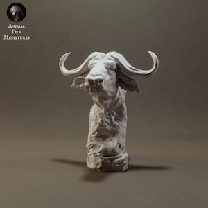 Cape Buffalo Bust - Animal Den Miniatures