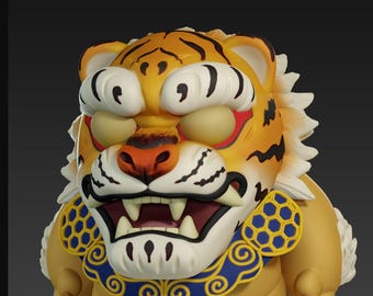 Masked Ancients  Torao - Japan - UNPAINTED 3D Resin Figure - Doreki Studio