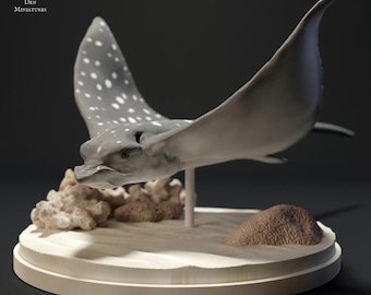 Spotted Eagle Ray - UNPAINTED - Animal Den Miniatures
