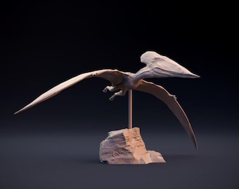 Tupuxuara flying - pterosaur - UNPAINTED 3D Resin Figure - Dino and Dog Miniatures