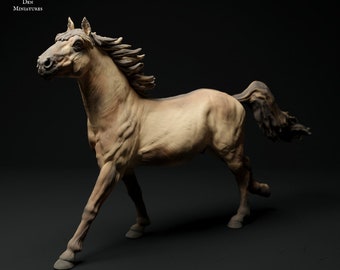 Konik Horse Run - UNPAINTED - Animal Den Miniatures