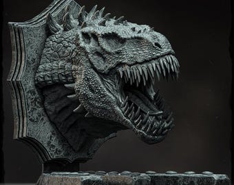 Sunscale Rex (head trophy) - UNPAINTED - Evox Arts