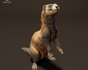 European Polecat Standing - UNPAINTED  - Animal Den Miniatures