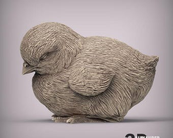 Sleeping Chick - UNPAINTED 3D Figure - Alexander3dart