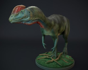 Dilophosaurus walking - UNPAINTED 3D Resin Figure - Dino and Dog Miniatures