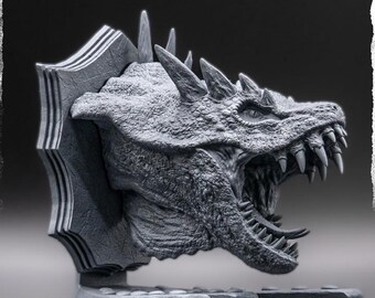 Mantis Dragon (head trophy) - UNPAINTED - Evox Arts