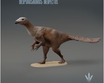 Beipiaosaurus inexpectus : The Unexpected Therizinosaurid - UNPAINTED 3D Figurine - Miniature Museum