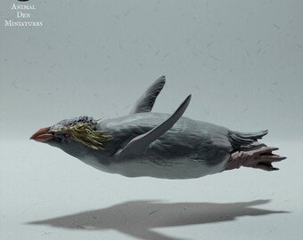 Rockhopper Penguin - UNPAINTED - Animal Den Miniatures