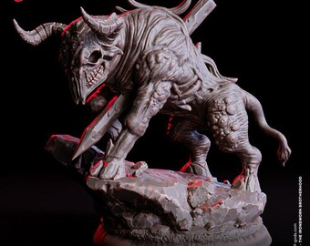 Bull Effigy - UNPAINTED 3D Figure - Flesh of Gods