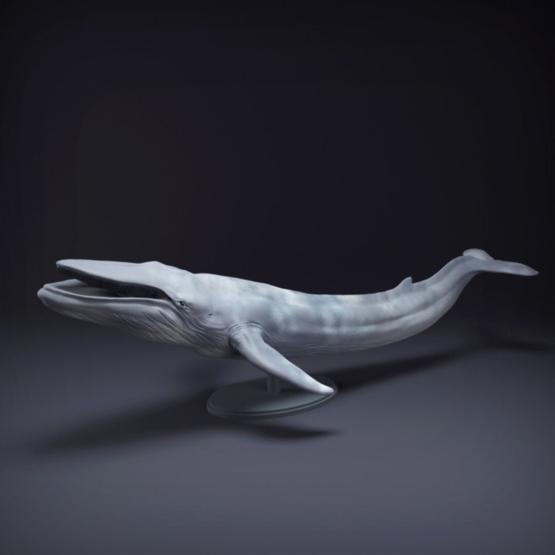 Blue Whale-mouth Open UNPAINTED Animal Den Miniatures - Etsy