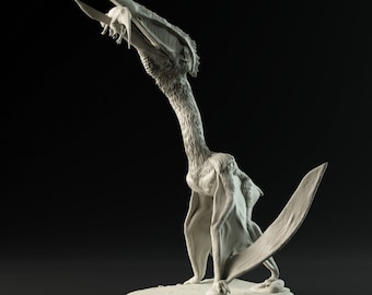 Hatzegopteryx Eating - UNPAINTED - Dino and Dog Miniatures