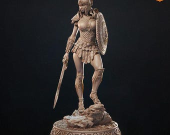 Dianolytta, Female Human Hoplite - UNPAINTED - SolGood Creations