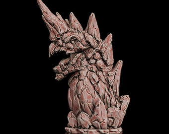 Stone Dragon bust - UNPAINTED - Fotis Mint