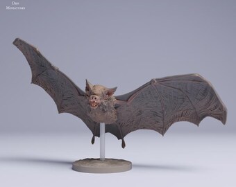 Kitti's Hog-Nosed (Bumblebee) Bat Flying - UNPAINTED Figurine -Animal Den Miniatures
