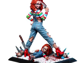 Chucky Pin-Up Girl - UNPAINTED FAN ART - Cosmondo