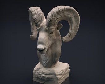 Ram Bust - Animal Den Miniatures