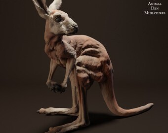 Red Kangaroo Joey - UNPAINTED - Animal Den Miniatures