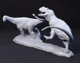 Yangchuanosaurus vs Shunosaurus - UNPAINTED - Dino and Dog Miniatures