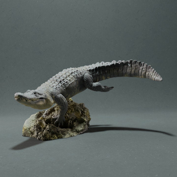 Alligator Swimming UNPAINTED Animal Den Miniatures 