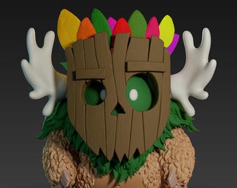 Voodoos Bears  Forest Shaman - UNPAINTED 3D Resin Figure - Doreki Studio
