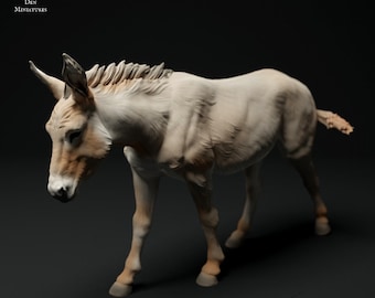 Common Donkey - UNPAINTED 3D resin print/figure - Animal Den Miniatures