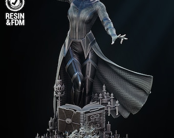 Scarlet Witch Sculpture - UNPAINTED FAN ART - Wicked 3d prints