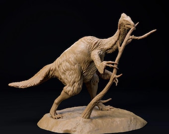Duonychus tsogtbaatari eating - UNPAINTED 3D Resin Figure - Dino and Dog Miniatures
