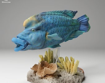 Napoleon or Humphead Wrasse - UNPAINTED - Animal Den Miniatures
