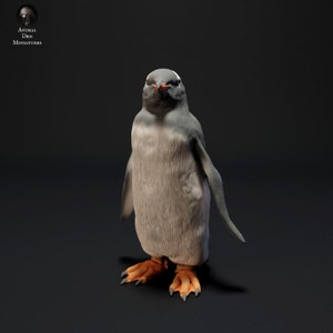 Gentoo Penguin - UNPAINTED 3D Resin Figure - Animal Den Miniatures