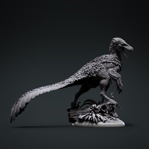 Utahraptor Feathered - Primitive War - UNPAINTED 3D Resin Figure ...