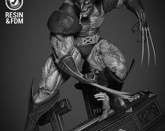 Wolverine Zombie - UNPAINTED FAN ART - Wicked 3D Models