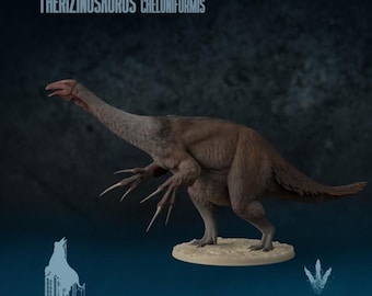 Therizinosaurus cheloniformis : Warning - UNPAINTED 3D Resin Figure - Miniature Museum
